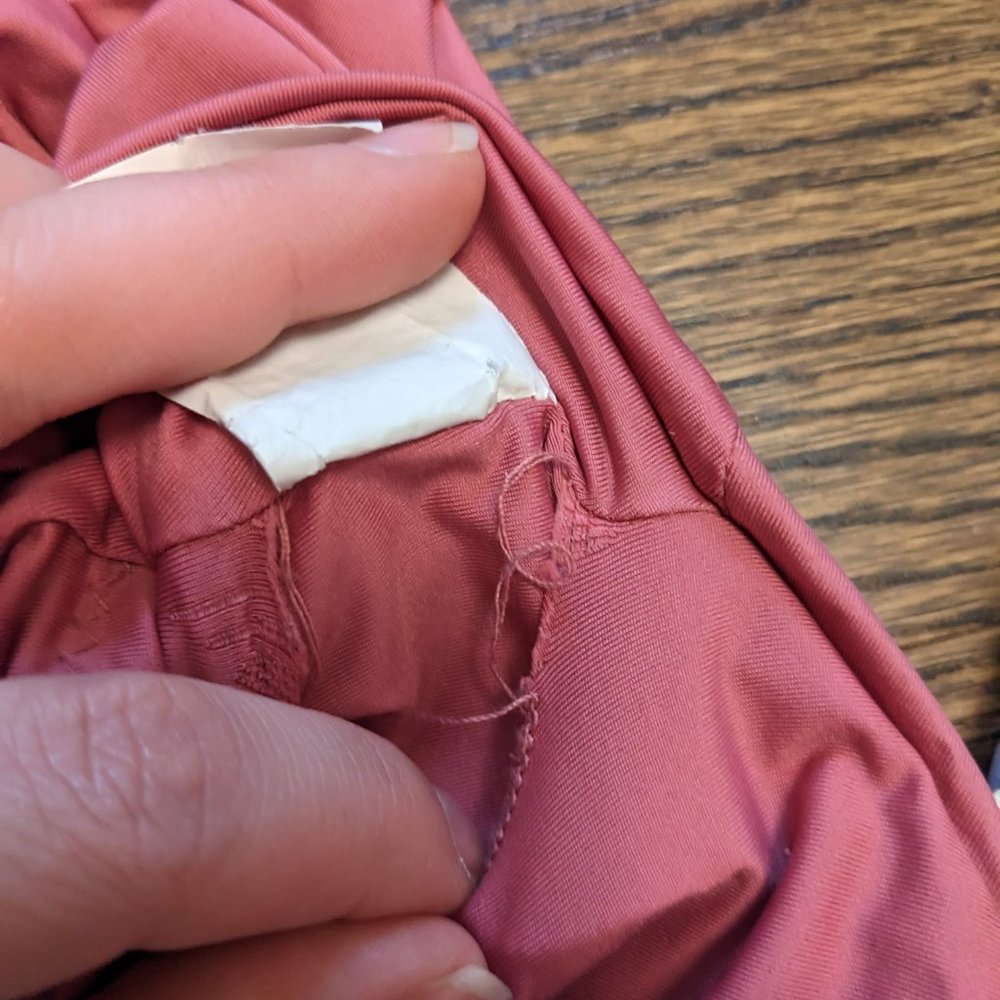 Dusty Pink Swimsuit with Plunging Neck Line - Picture 3 of 8